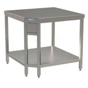 Corner Work Table W/o Backsplash Serviamo Stainless CWT-9EC