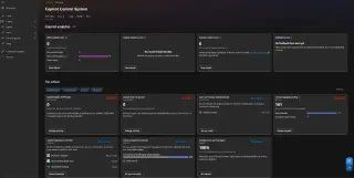 Microsoft 365 Copilot control dashboard showing adoption analytics, license requests, and governance actions