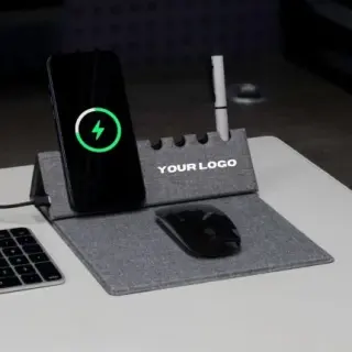 Evopad Charge I 15W Wireless Charger | Mouse Pad | Phone & Pen Holder