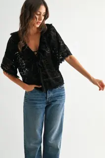 Romantic Lace Tie Top (Restocked)