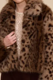 Cherry Faux Fur Jacket