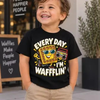 Every Day I’m Wafflin’- Toddler Tee