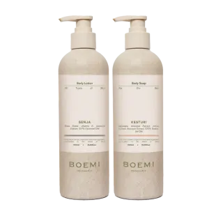 BOEMI Botanicals Daily Skin Ritual | Natural Body Soap & Body Lotion 500ml