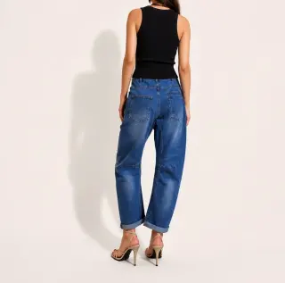 Denim Barrel Jeans | Bianca