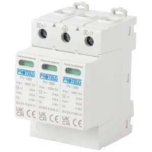 3 Module Type 2 Surge Protection Device – 40kA | PDCSPD1000V