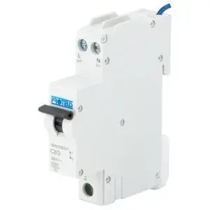 63A 1 Mod DP Compact MCB 6kA C Curve