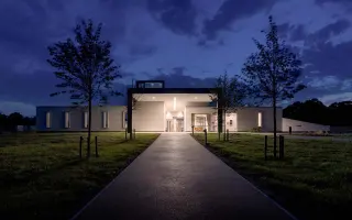 A new crematorium designed by Clague Architects in the Wealden District near to the village of Horam