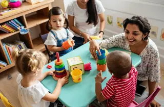Children learning through play in Pathways to Playful Learning program