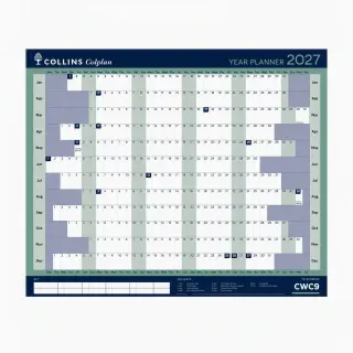 2027 Calendar Year Planner - 12 Month 594x840mm Wall Planner - Collins Debden Colplan Range (CWC9-27)