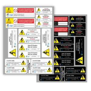 Solar PV Labels 2