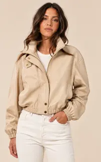 The Aspen Cream Bomber Jacket