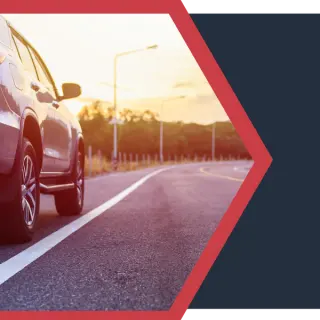car driving on road