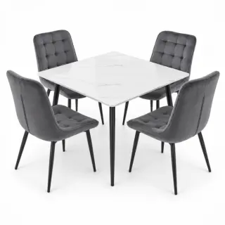 Trpezarijski set Tokyo – stol 90×90 cm + 4 stolice