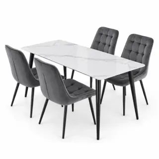 Trpezarijski set Tokyo – stol 120×70 cm + 4 stolice
