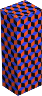 Tall blue patterned tuck end box