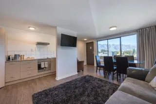 Interior view of Lake View Family Apartment living room