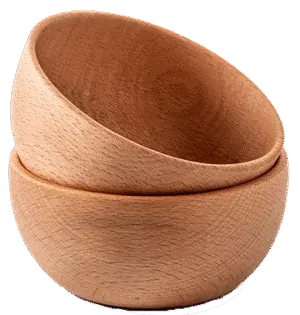 Empty Wooden Bowls