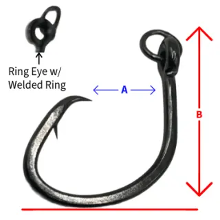 Charlie Brown Circle Hook Ring Eye with Welded Ring