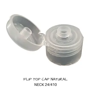Closure 24/410 Bottle Flip Top Lids Clear