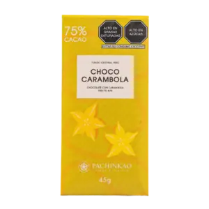 Chocolate con Carambola 75% PACHINKAO Tree to Bar 45g | El mejor derivado del cacao peruano | Pruébalo