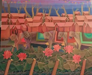 My Village by Sadaf Khan Beg (Print)