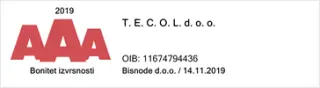 Tecol - AAA certifikat bonitetne izvrsnosti