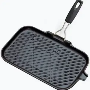 Le Creuset grillplaat 36x 20cm met inklapsteel